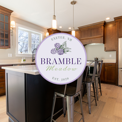 Kitchen with Bramble Meadow Logo Overlaid>